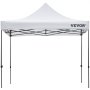 VEVOR Gazebo Pop-up da Giardino Esterno Pieghevole con Pannelli Laterali 3 x 3m Altezza Regolabile, Tenda Gazebo Pop-up da Giardino per Evento Festa Mercato da Esterno con Borsa da Trasporto 26,5 kg