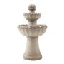 VEVOR Fontana da Esterno, Fontana e Cascata da 480 x 480 x 927 mm, Fontane in Fibra di Vetro e Resina a 2 Livelli con Base in Roccia da Pavimento e Pompa, per Esterni, Interni, Giardino, Casa