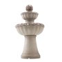 VEVOR Fontana da Esterno, Fontana e Cascata da 480 x 480 x 927 mm, Fontane in Fibra di Vetro e Resina a 2 Livelli con Base in Roccia da Pavimento e Pompa, per Esterni, Interni, Giardino, Casa