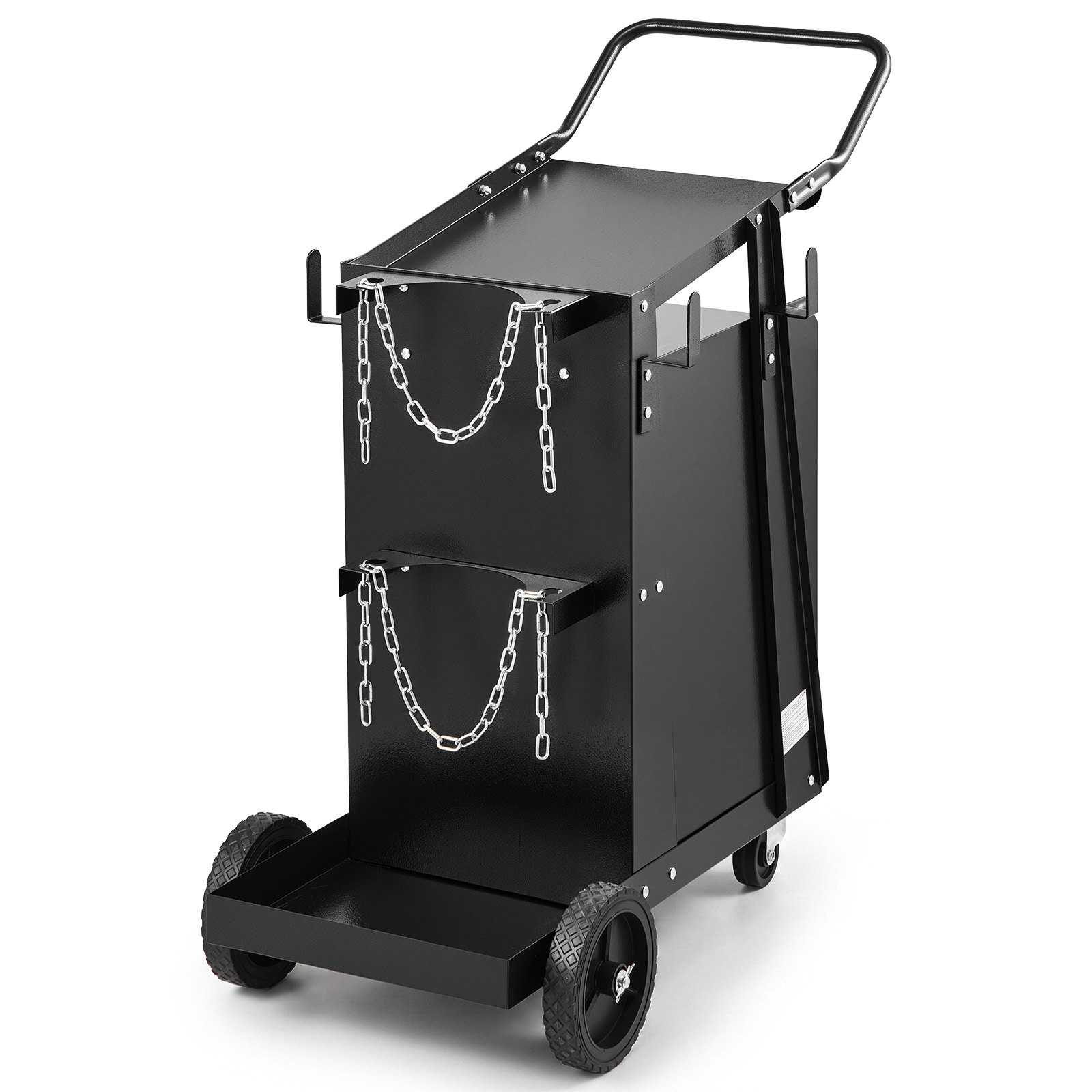 VEVOR Carrello per Saldatura a 2 Cassetti per Impieghi Gravosi con Armadio Antifurto con Serratura, Carrello per Saldatrice, Capacità Peso Statico 158,75 kg Ruote Girevoli 360° per Saldatrice MIG TIG