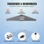VEVOR Gazebo Tenda Pop-up Pieghevole 3 x 3 m Telo Rivestito in Argento PU 250 D con Borsa a Rotelle Portatile, Tendalino Impermeabile per Eventi Feste da Campeggio all'Aperto Giardino Cortile Grigio