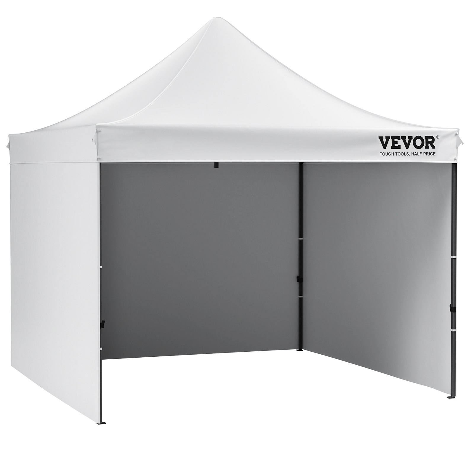 VEVOR Gazebo Tenda Pop-up Pieghevole con Pareti Laterali Rimovibili Gazebo 304,8 x 304,8 cm Portatile con Borsa a Rotelle, Tendalino Impermeabile per Eventi Feste Campeggio all'Aperto Giardino Bianco