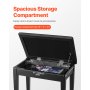 VEVOR Panca per Pianoforte 560 x 350 x 485 mm Sedia per Tastiera, Cuscino imbottito ad Alta Densità, Scomparto Portaoggetti per Libri di Musica, Sgabello per Libreria per Pianoforte, Carico 136 kg