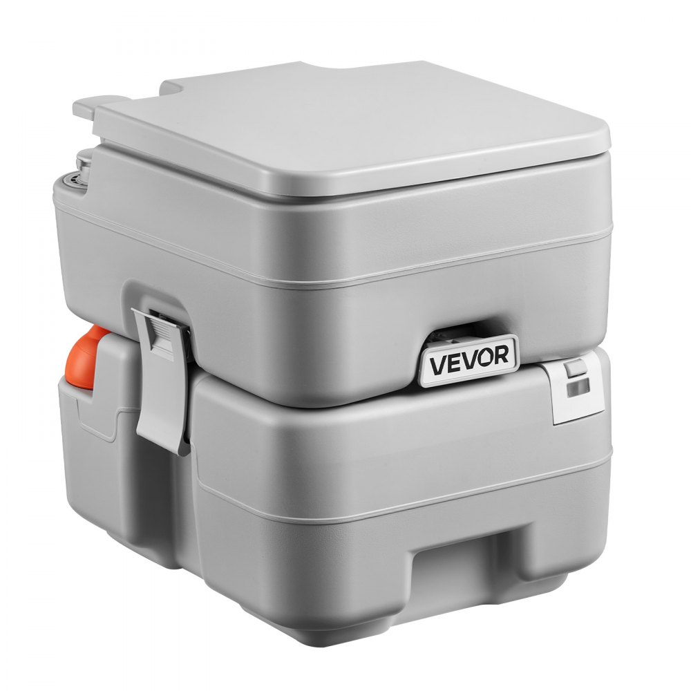VEVOR Toilette da Campeggio Portatile con Scarico Toilette Portatile con Serbatoio di Scarico Rimovibile Capienza ca. 20 L, WC per Casa Camper Barca Escursionismo da Viaggio Serbatoio d'Acqua 12 L