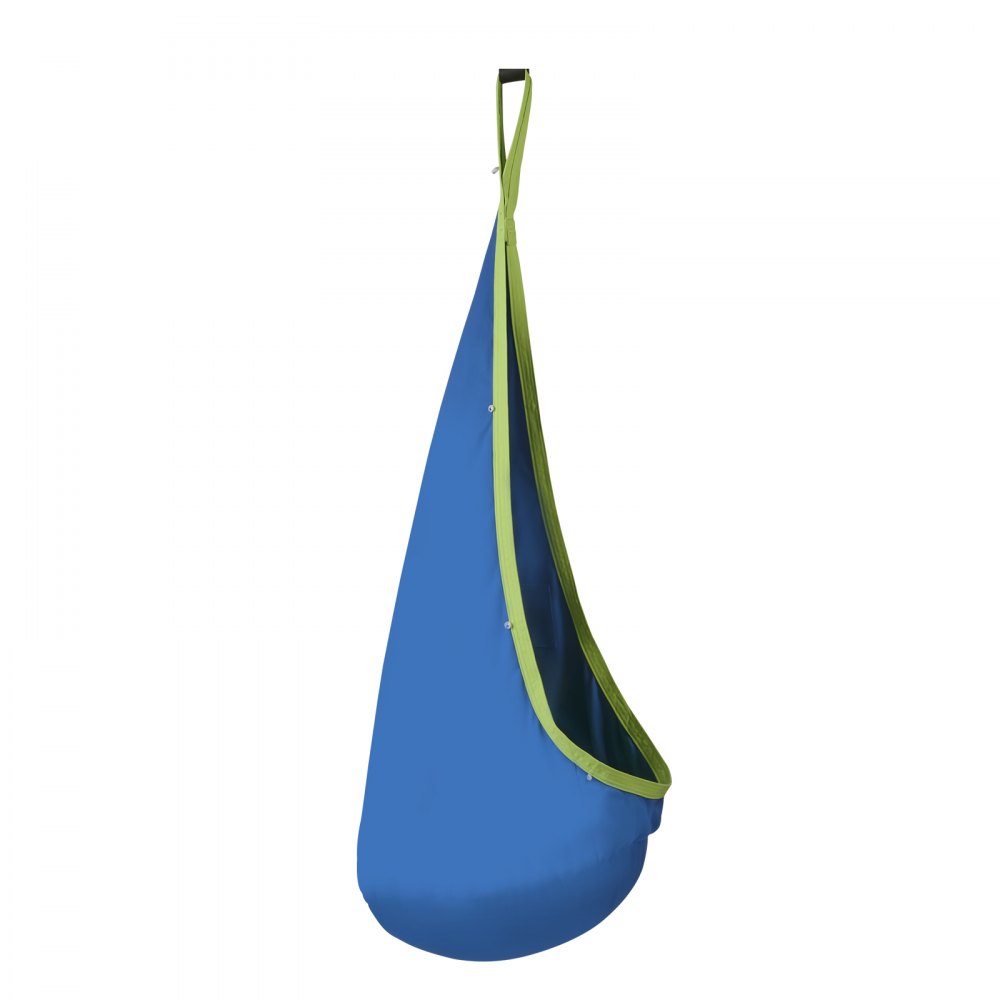 VEVOR Sedile Altalena per Bambini Sospesa, Sedia Amaca Sospesa con Corde di Luci a LED, Cuscino Gonfiabile, Sedia Altalena per Bambini Sospesa per Interno Esterno, 100% Cotone Carico 54kg Colore Blu