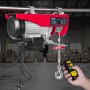 VEVOR electric winch 400kg to 800kg lifting height 12m cable pull motor winch 1450W motor block and tackle 10m/min lifting speed hoist with wireless remote control cable hoist chain hoist