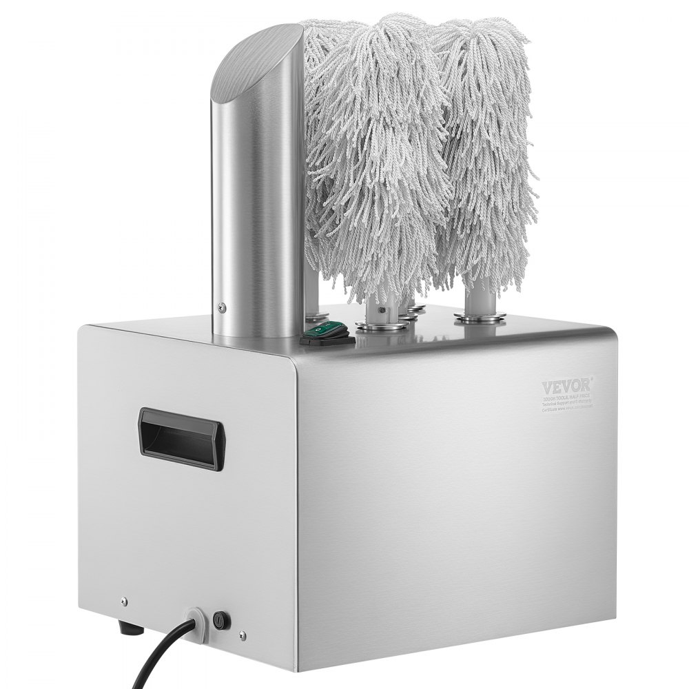 VEVOR Lucidatrice per Bicchieri da Vino, Lucidatrice per Bicchieri a 5 Spazzole, Lucidatrice Elettrica 330 Tazze/Ora per Bicchieri da Champagne, Boccali da Birra, Boccali, per Bar, Ristoranti, Cucine