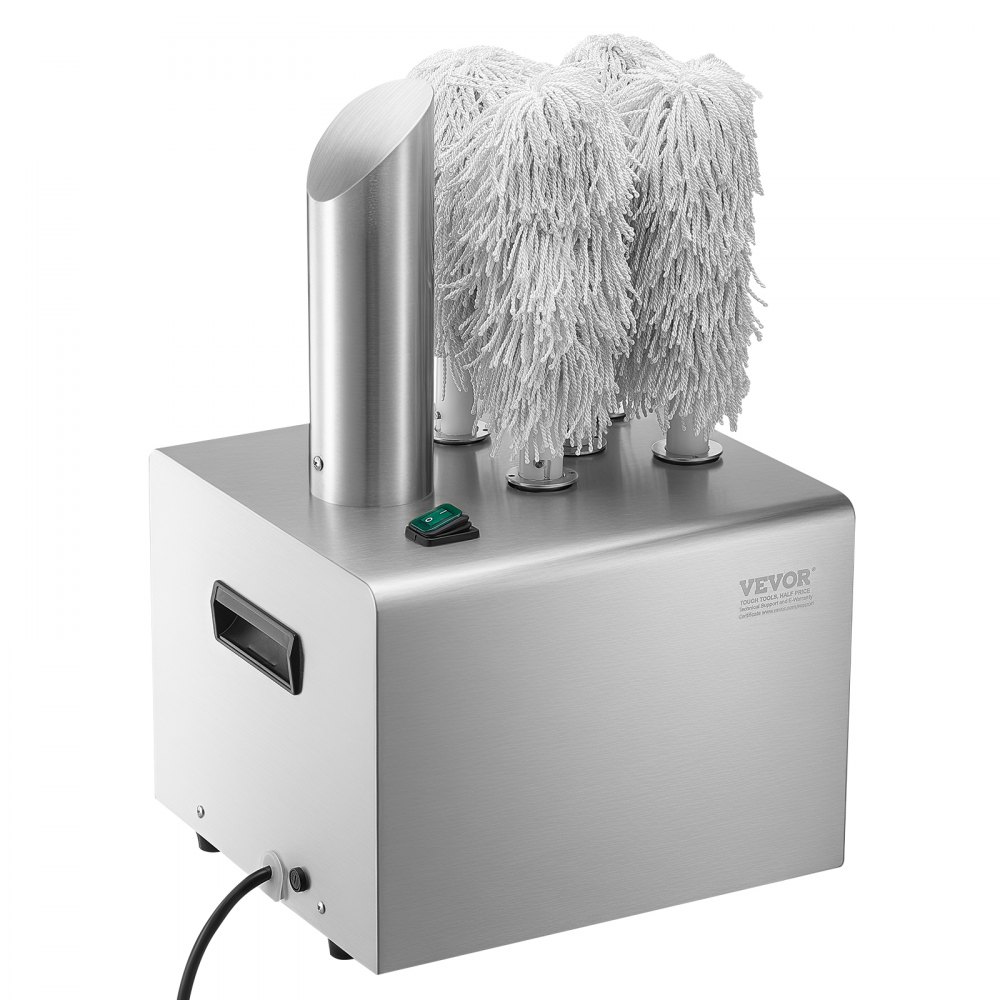 VEVOR Lucidatrice per Bicchieri da Vino, Lucidatrice per Bicchieri a 5 Spazzole, Lucidatrice Elettrica 330 Tazze/Ora per Bicchieri da Champagne, Boccali da Birra, Boccali, per Bar, Ristoranti, Cucine