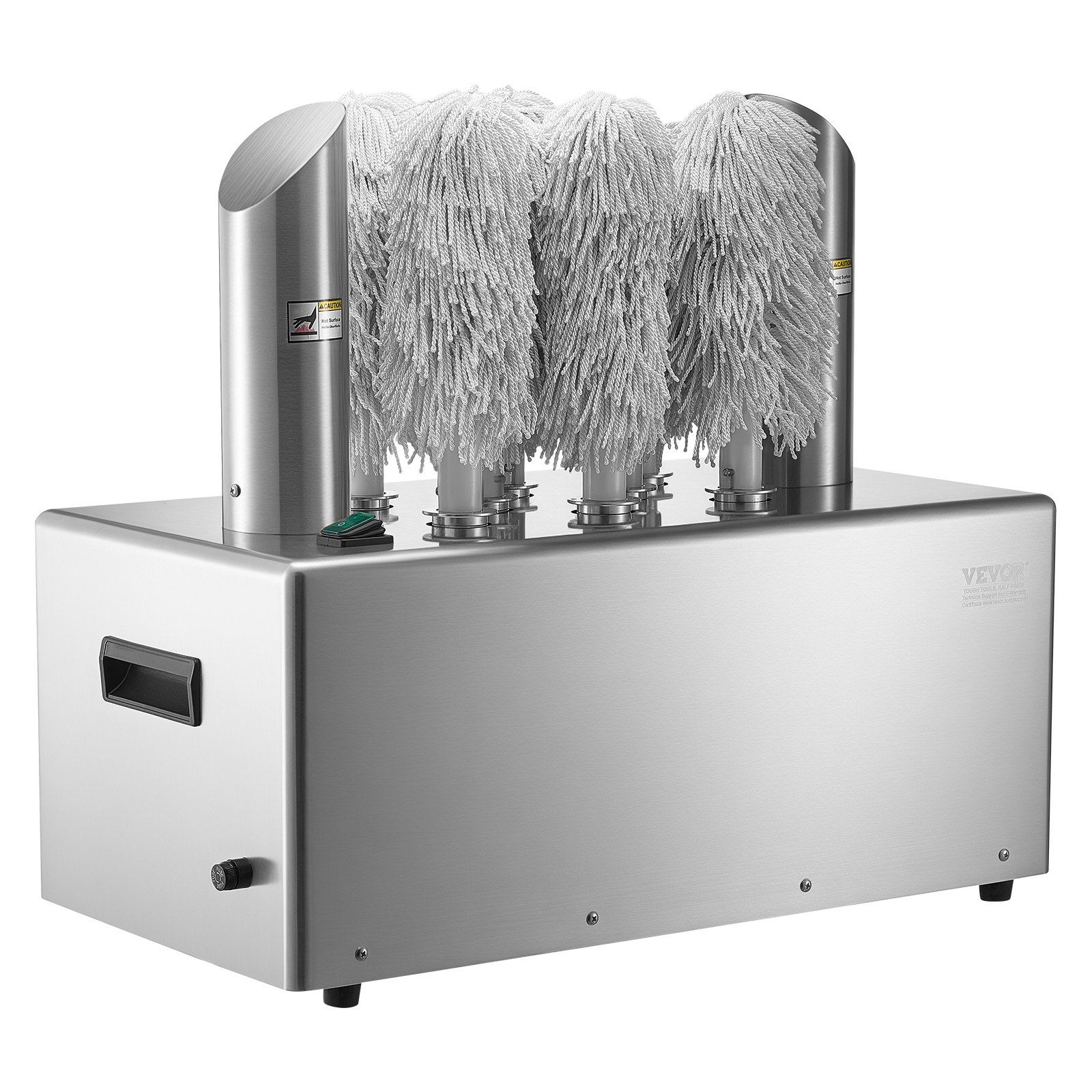 VEVOR Lucidatrice per Bicchieri da Vino, Lucidatrice per Bicchieri a 8 Spazzole, Lucidatrice Elettrica 660 Tazze/Ora per Bicchieri da Champagne, Boccali da Birra, Boccali, per Bar, Ristoranti, Cucine