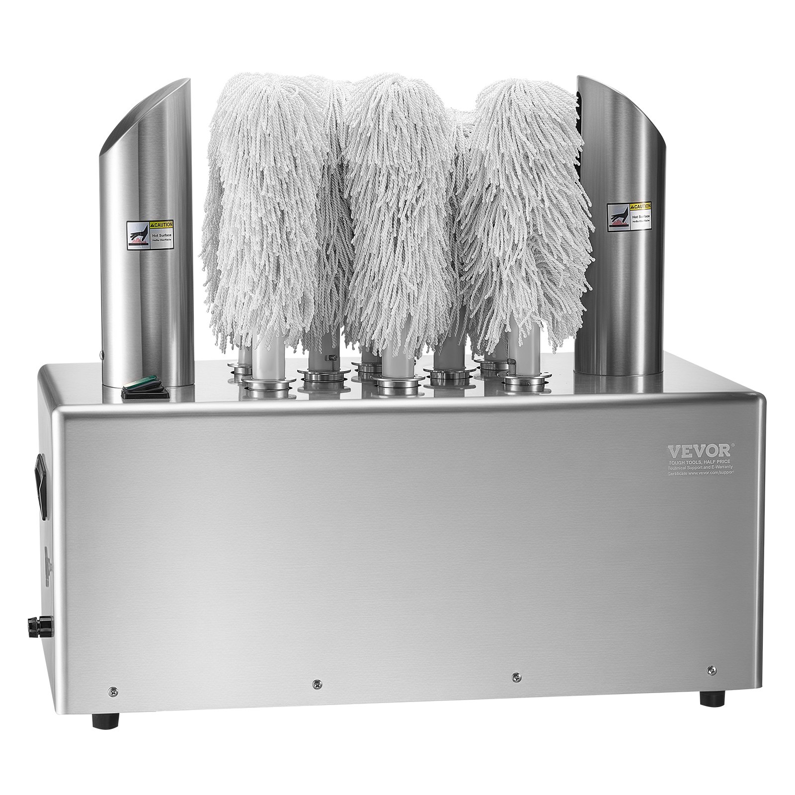 VEVOR Lucidatrice per Bicchieri da Vino, Lucidatrice per Bicchieri a 8 Spazzole, Lucidatrice Elettrica 660 Tazze/Ora per Bicchieri da Champagne, Boccali da Birra, Boccali, per Bar, Ristoranti, Cucine