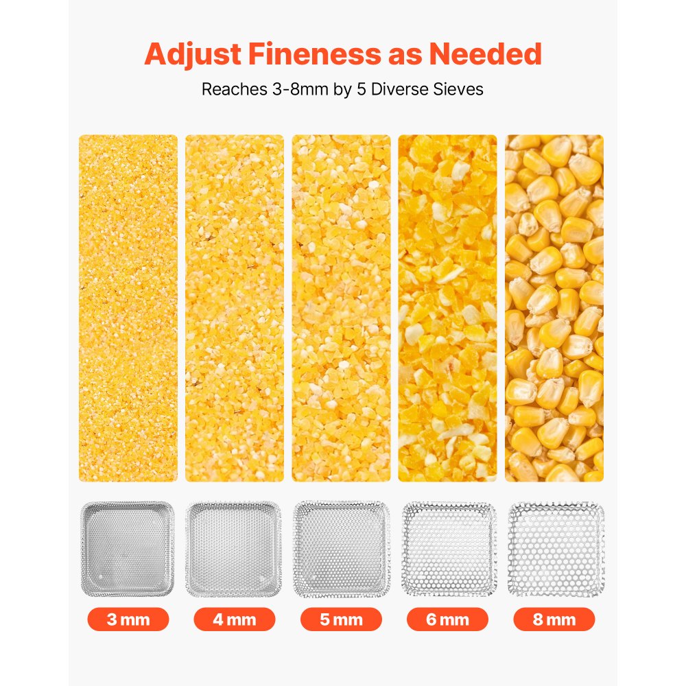 VEVOR Macchina per Polverizzazione Cereali Spezie Grano ad Alta Potenza da 600 W, Polverizzatore da 25 Litri con Lame Affilate Zincate, per Cereali Secchi, Spezie, Chicchi di Caffè, Mais e Pepe