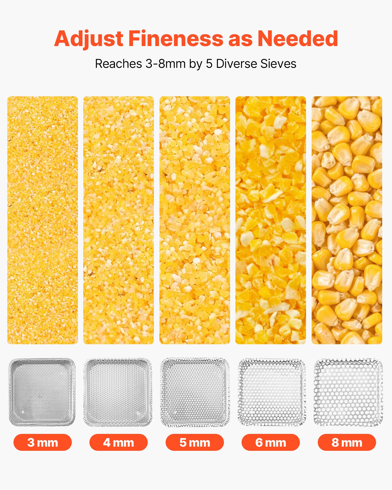 VEVOR Macchina per Polverizzazione Cereali Spezie Grano ad Alta Potenza da 600 W, Polverizzatore da 25 Litri con Lame Affilate Zincate, per Cereali Secchi, Spezie, Chicchi di Caffè, Mais e Pepe