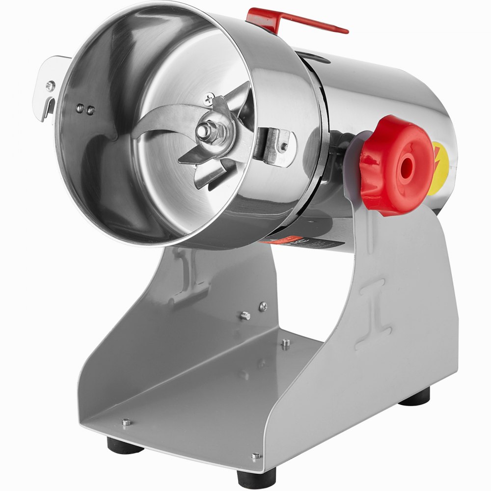 VEVOR 300g Mulino Elettrico per Cereali, Macina Spezie Commerciale Alta Velocità 1500 W, Macchina Polverizzazione in Acciaio Inox, per Cereali Secchi, Spezie, Caffè, Mais, Pepe, Tipo Oscillante
