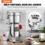 VEVOR 500g Mulino Elettrico per Cereali, Macina Spezie Commerciale Alta Velocità 2000 W, Macchina Polverizzazione in Acciaio Inox, per Cereali Secchi, Spezie, Caffè, Mais, Pepe, Tipo Oscillante