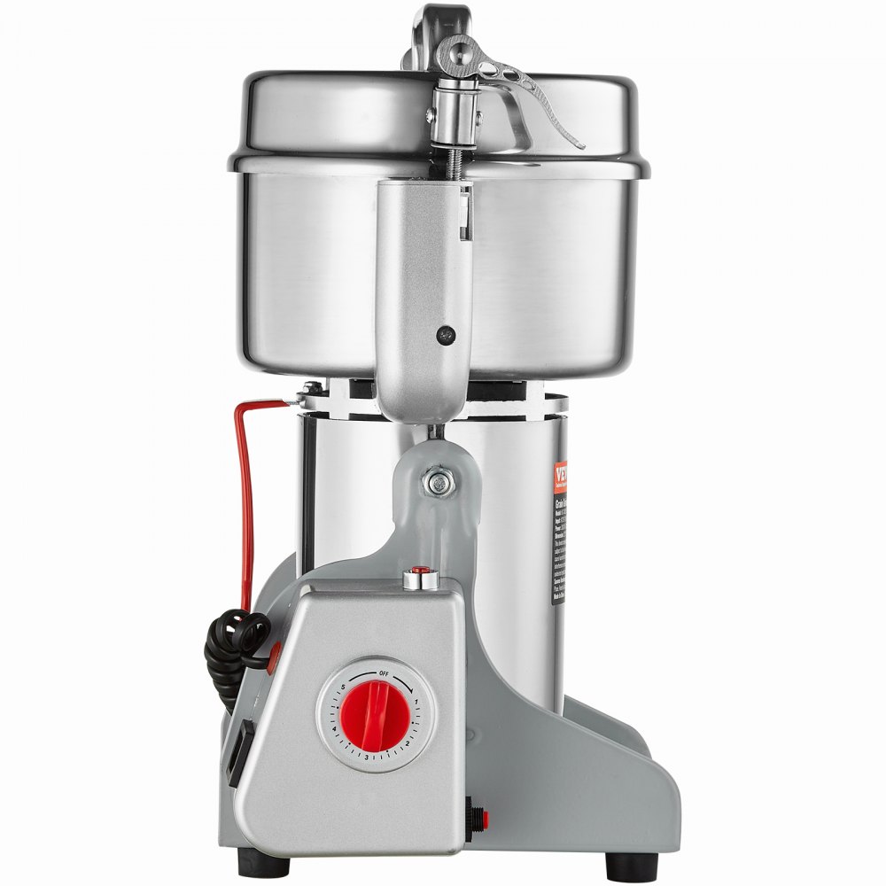 VEVOR 750g Electric Grain Mill, High-Speed Spice Mill with 2000W, Stainless Steel Pulverizer, for Dry Grains, Spices, Muesli, Coffee, Corn, Pepper, Swivel Type