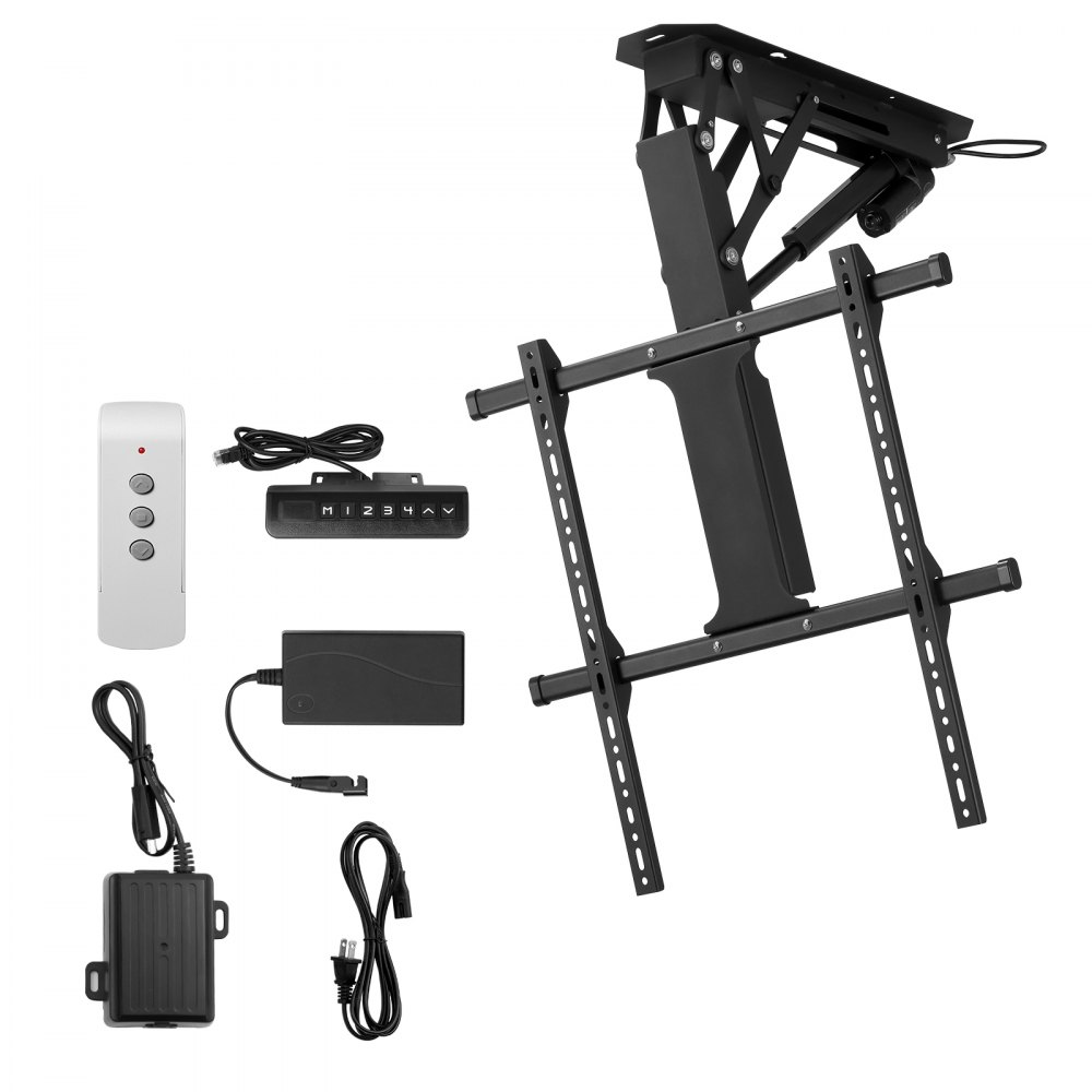 VEVOR Supporto per TV da Soffitto Motorizzato, Telaio Supporto per TV Dimensioni da 813 a 1651 mm, Telaio Porta Televisione Pieghevole Regolabile con VESA Massimo 60 x 60 cm, Carico max. 40kg