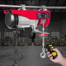 VEVOR verricello elettrico Paranco a Leva Elettrico 850 W Carico Max da 400 kg Motore Rame Puro con Telecomando Senza Filo Distanza da 10m