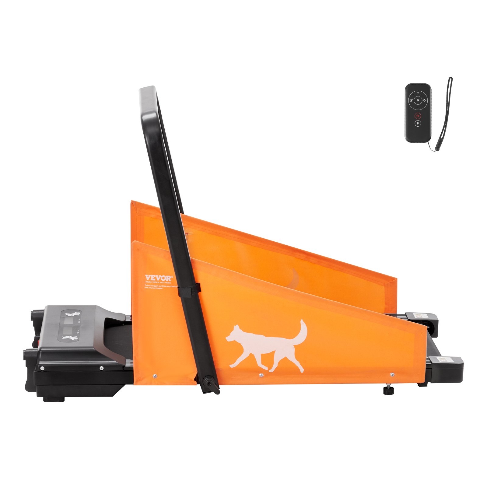 VEVOR Tapis roulant per Cani di Taglia M, Capacità 90,7 kg, Macchina Elettrica per Correre per Cani, Tapis Roulant per Animali Domestici da Interno con Schermo LCD e Barra Pieghevole, Tapis Roulant