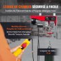 VEVOR Paranco a Leva Elettrico 510 W Carico Max. da 250 kg Altezza di Sollevamento 12 m Motore con Telecomando,  Paranco Elettrico a Leva per Sollevamento Carico Velocità 10 m/min da Garage
