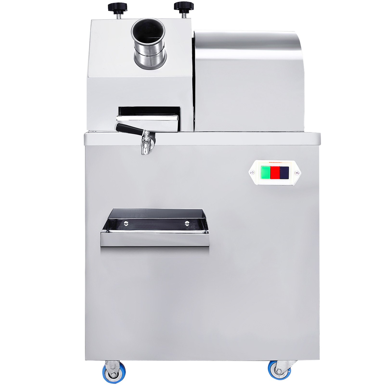 VEVOR Spremiagrumi Elettrico di Canna da Zucchero Macchina per Succo di Canna 750W da 300KG, Centrifuga per Zucchero per Canna da Zucchero Argento in Acciaio Inossidabile per Negozi di Bevande