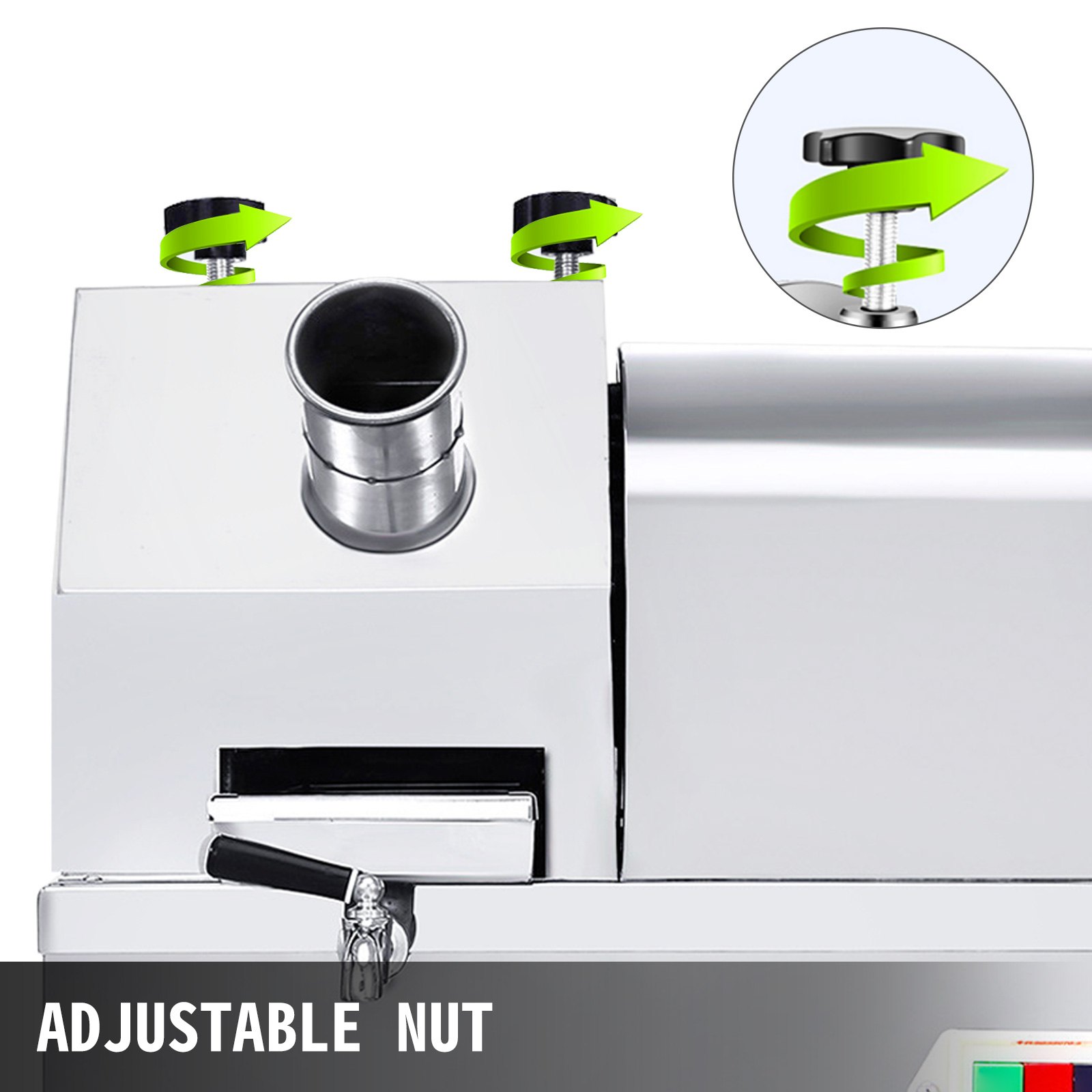 VEVOR Spremiagrumi Elettrico di Canna da Zucchero Macchina per Succo di Canna 750W da 300KG, Centrifuga per Zucchero per Canna da Zucchero Argento in Acciaio Inossidabile per Negozi di Bevande