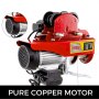 VEVOR Sollevamento Paranco Elettrico a Fune con Carrello 1000 kg 220 V Paranco Elettrico Colore Rosso Altezza di Elevazione 3 m / 10 piedi