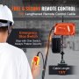 VEVOR Paranco Elettrico a Catena, Portata 150 kg, Altezza di Sollevamento 3 m, Velocità 2,3 m/min, Gru a Ponte Monofase 230 V con Catena G80, Telecomando a Filo 3 m per Garage, Negozio, Hotel