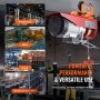 VEVOR Carrello Porta Paranco Elettrico Capacità di Carico 0,5 T, Carrello con Trave di Spinta in Acciaio Legato Larghezza Regolabile 60-120 mm, Porta Paranco Supporto per Paranco Elettrico Trave I e H