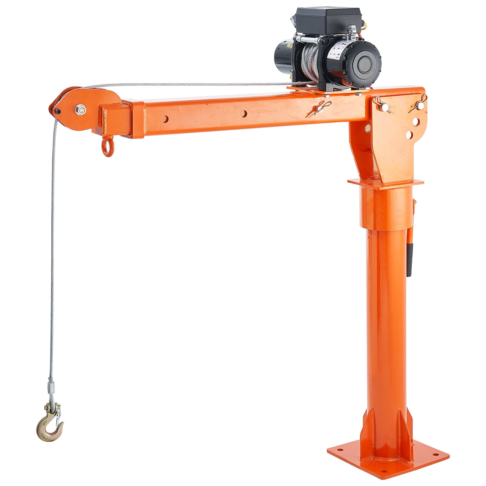 VEVOR Electric Pick-Up Crane, 998 kg, Foldable Truck Crane with 2721 kg Electric Winch, Steel Loading Crane, 360° Swivel, Lifting Crane for Lifting Goods on Construction Sites and in Factories