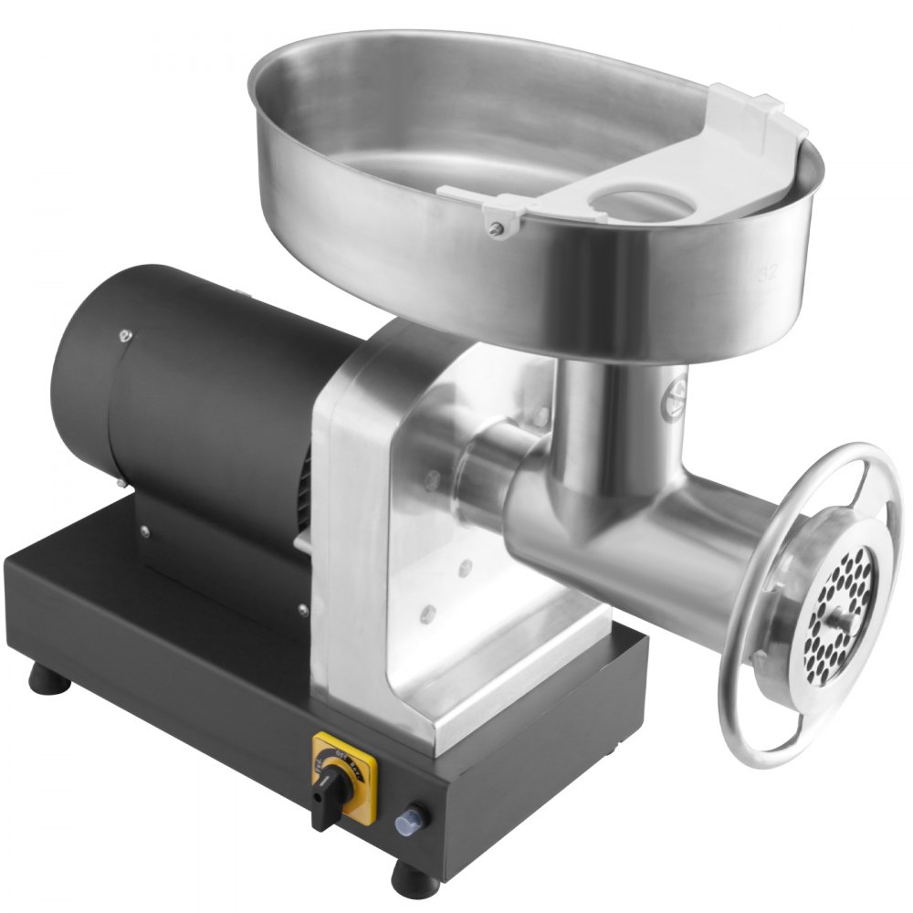 VEVOR Tritacarne Elettrico in Acciaio Inox 304 Capienza 12-15kg Potenza Nominale 1100W, Tritacarne da Banco Capacità di Lavoro Max. 450kg/H per Cucina Commerciale Salumeria Cassetta Porta Accessori