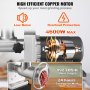 VEVOR Tritacarne Elettrico Acciaio Inox 1100W Capacità Produzione Max. 450kg/H