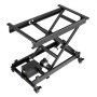 VEVOR Tavolo Elevatore Elettrico con Capacità di 150 kg Tavolo Elevatore a Forbice Singola, Piattaforma di Sollevamento Regolabile in Altezza da 200 a 710 mm, Tavolo Elevatore, 4 Ruote, Nero