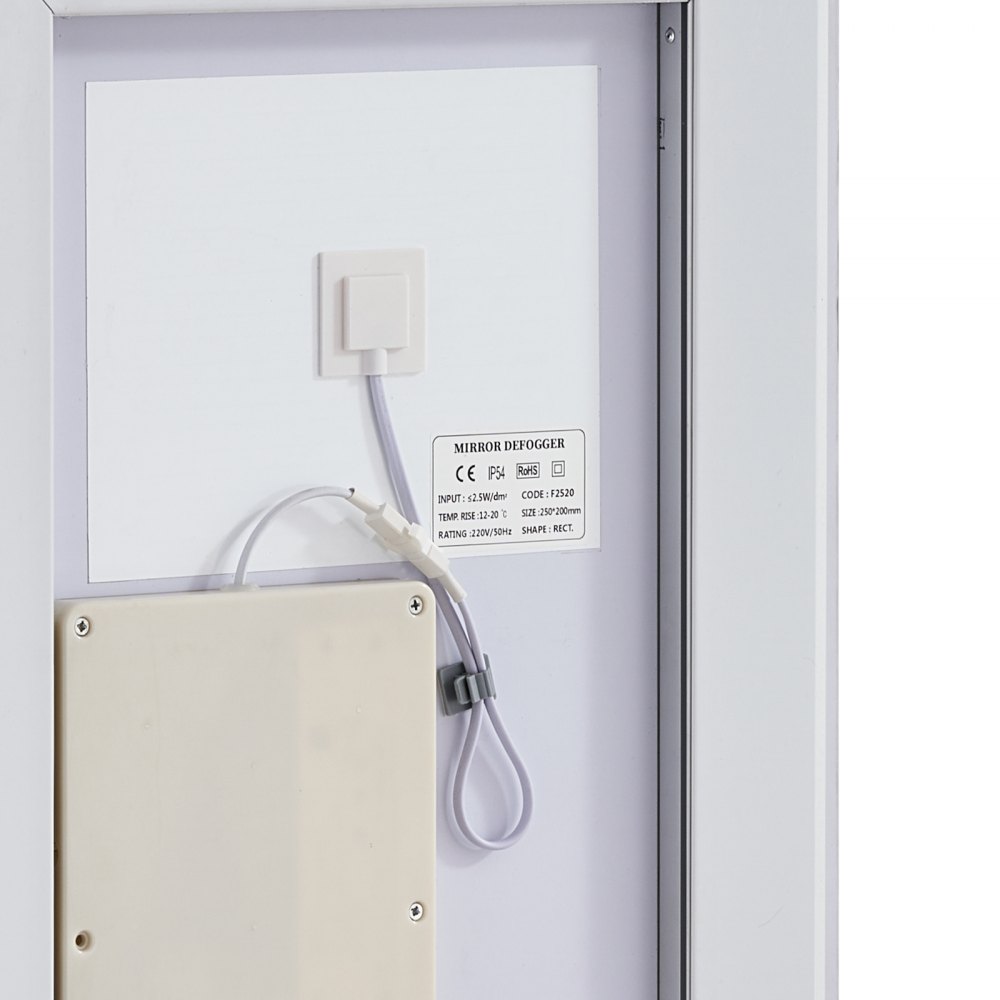 VEVOR Specchio da Bagno a LED 50 x 70 cm Montaggio a Parete con Illuminazione Frontale e Retroilluminata, Specchio Antiappannamento con Memoria con Luci, Specchio Dimmerabile con Temperatura 3 Colori