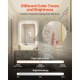VEVOR Specchio da Bagno a LED 60 x 80 cm Montaggio a Parete con Illuminazione Frontale e Retroilluminata, Specchio Antiappannamento con Memoria con Luci, Specchio Dimmerabile con Temperatura 3 Colori