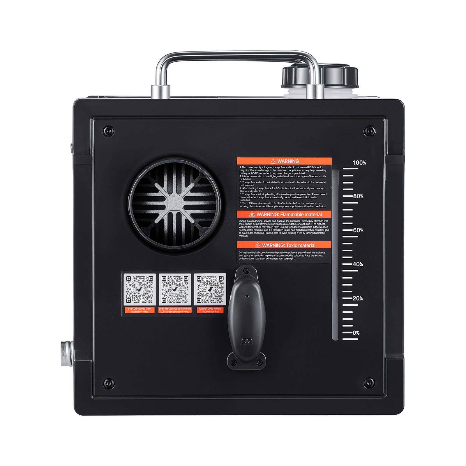 VEVOR Riscaldatore d'Aria Diesel 8 kW, DC 12 V/24 V, Riscaldatore da Parcheggio per Auto RV Camper Portatile Tutto in Uno Controllo Bluetooth, Telecomando Schermo LCD, Serbatoio Carburante da 7L