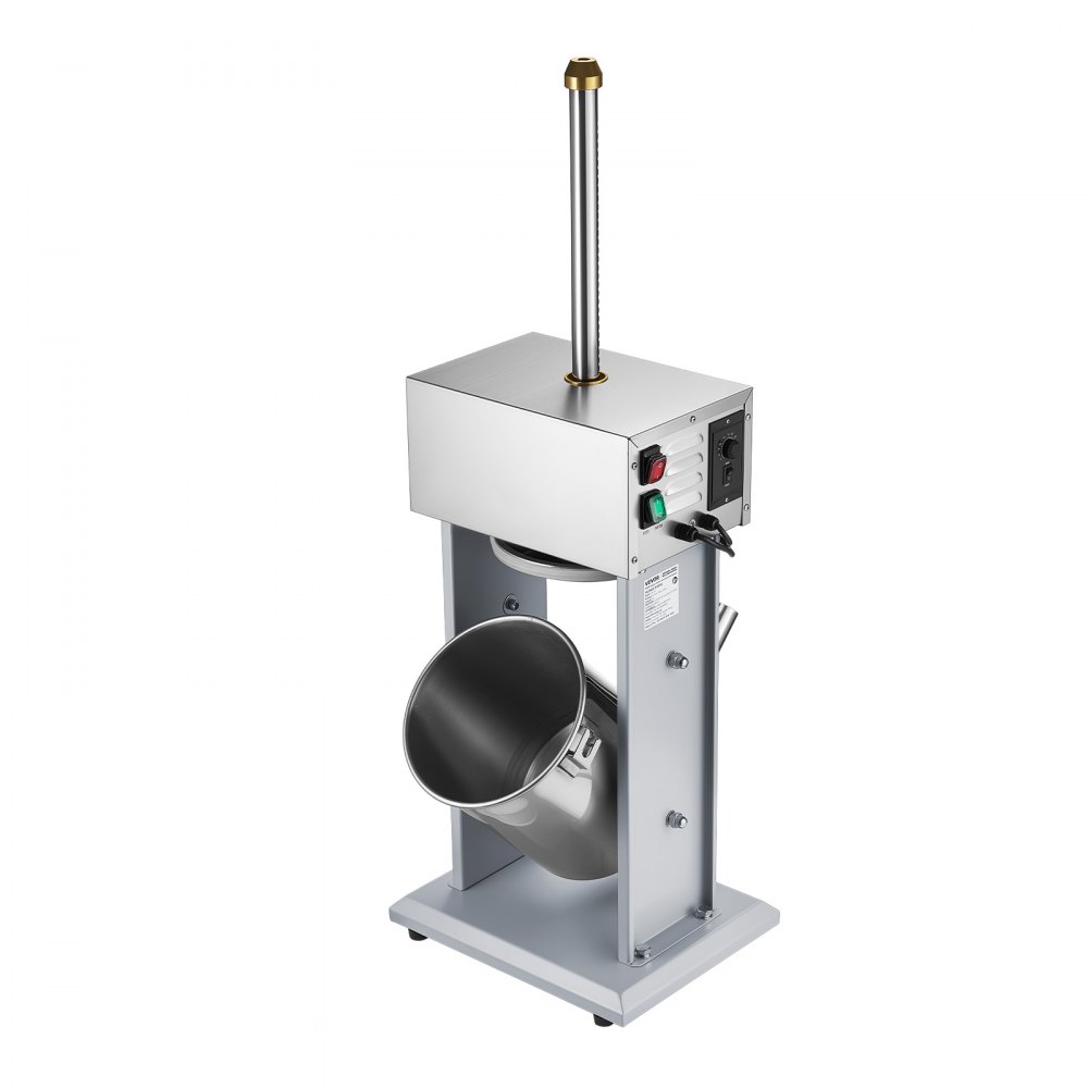 VEVOR Insaccatrice Elettrica per Salsicce da 10 L, Macchina per Salsiccia Elettrica con Controllo Continuo della Velocità e Pedale e 4 Tubi di Riempimento, in Acciaio Inossidabile per Uso Commerciale