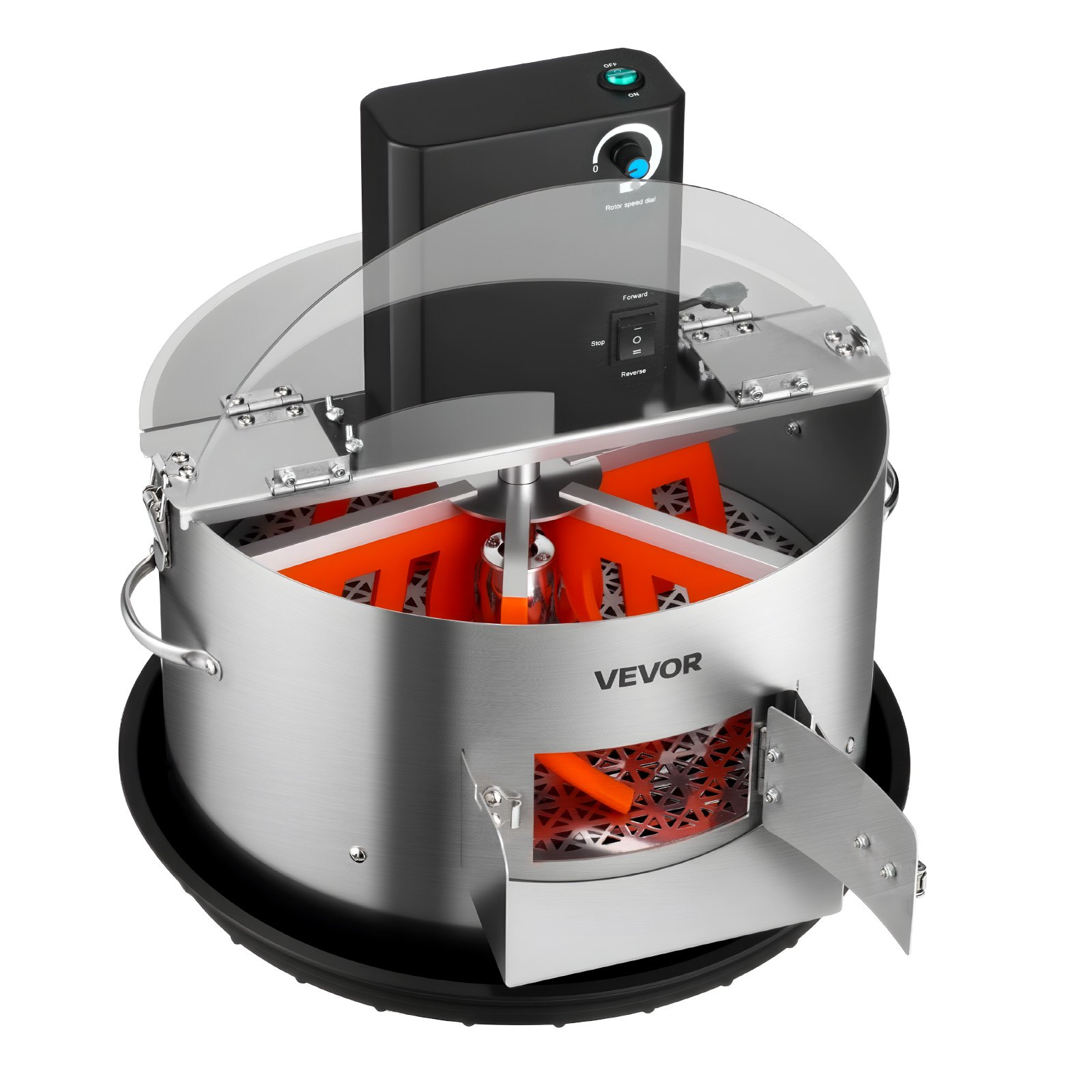 VEVOR Tagliabordi per Foglie Gemme, Manuale ed Elettrico, Tagliabordi da 370 mm con Lame in Acciaio Inox, Taglio Visivo, Macchina da Taglio Idroponica a Umido e a Secco con Vassoio, per Piante