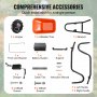 VEVOR Carriola Elettrica 500 W, Carrello Ribaltabile da Giardino Motorizzato Manico in Metallo, Ruota Larghezza 40cm, Portata 150kg, Carrello Multiuso per Fattoria, Prato, Giardinaggio, Magazzino