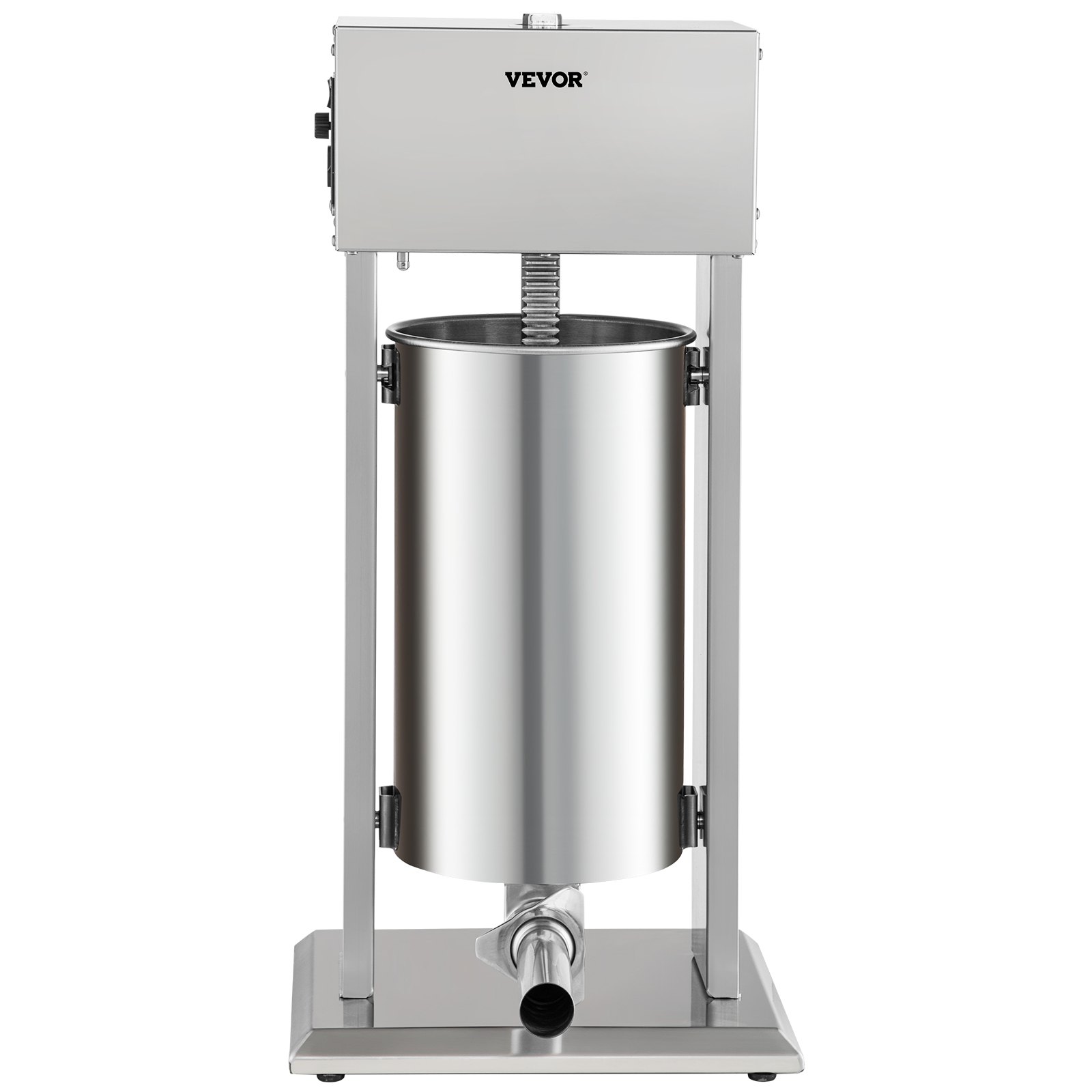 VEVOR Insaccatrice Elettrica Verticale per Salsiccia in Acciaio Inox 15L Velocità Regolabile, Macchina per Insaccare Salsicce Elettrica Potenza da 260W in Acciaio Inox 4 Tubi di Riempimento Inclusi