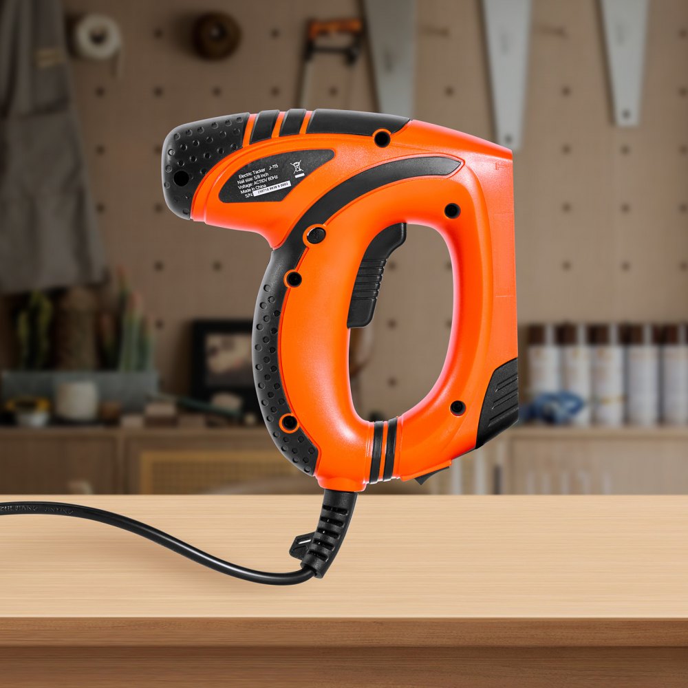 VEVOR Electric Nail Gun, 2-in-1 Staple Gun Brad Nailer, 18 Gauge 15 mm, Stapler Brad Nailer with 1000 Pcs Staples and 1000 Pcs Nails, Non-Slip Rubber Grip, for Woodworking and DIY Projects