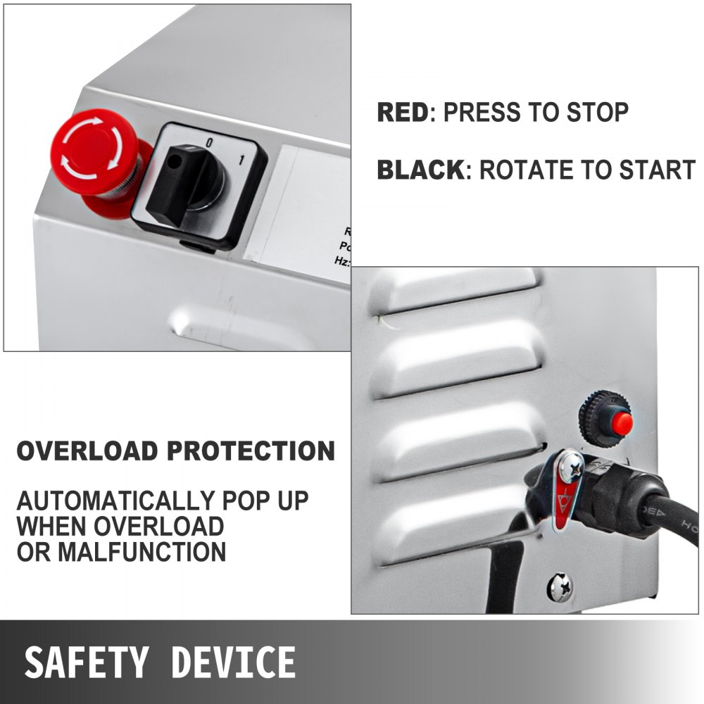 VEVOR Smerigliatrice Elettrica Commerciale Grano 2200W, Mulino di Polvere in Acciaio Inossidabile per Cereali e Grani, Macchina Smerigliatrice del Grano Capacità da 50KG per Macinare Cereali Secchi