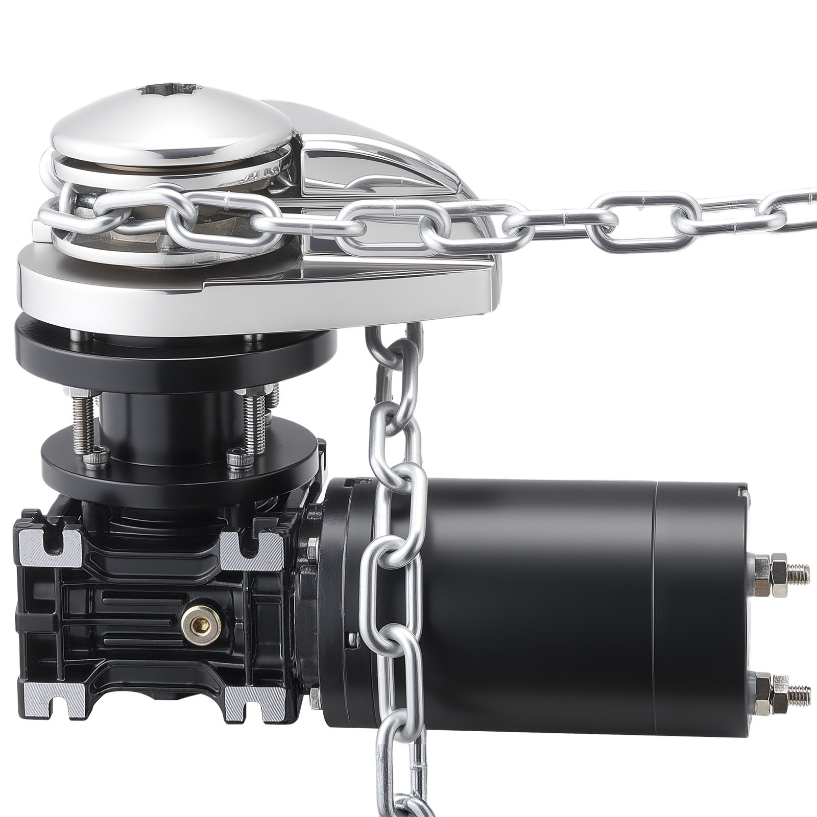 VEVOR Verricello Verticale da Pesca in Acciaio Inox, Sistemi di Ancoraggio Adatti per Catena da 6,35 mm o Corda in Nylon da 14,3 e 15,9 mm, Tiro Massimo 320 kg, Struttura, per Barche da 6 a 11 m