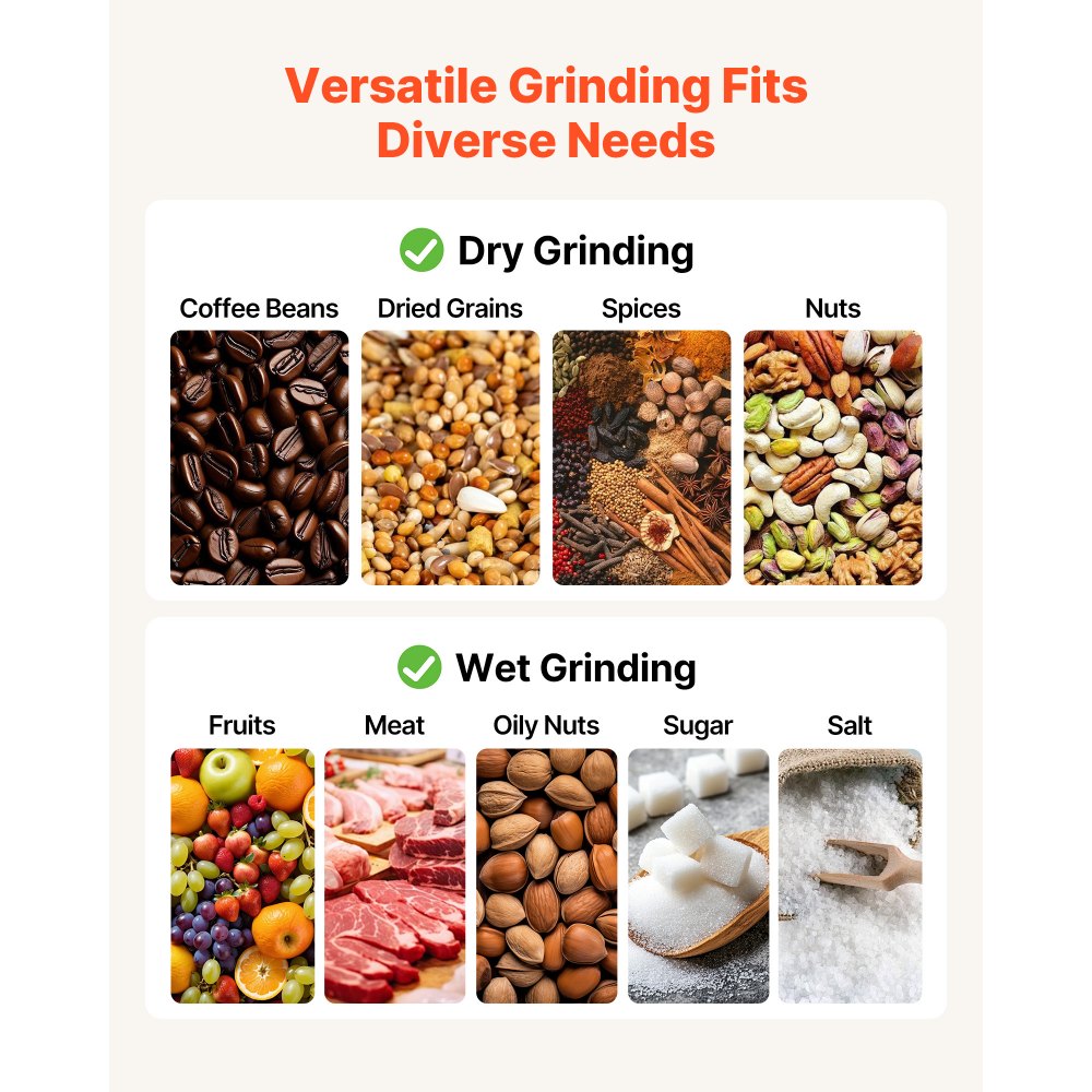 VEVOR 2PCS Grinding Sheets for Electric Grain Mill Grinder, Marble Dry & Wet Grinding Discs, Replacement Grinding Plates Compatible with VEVOR GM-002 Corn Spice Mill Grinder