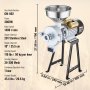 VEVOR Grain Mill Spice Mill 3 kW, Commercial Corn Mill with Hopper, Powder Machine with Adjustable Strength, High-Performance Feed Flour Muesli Mill Wheat Mill Dry and Wet Mill 50 kg/h