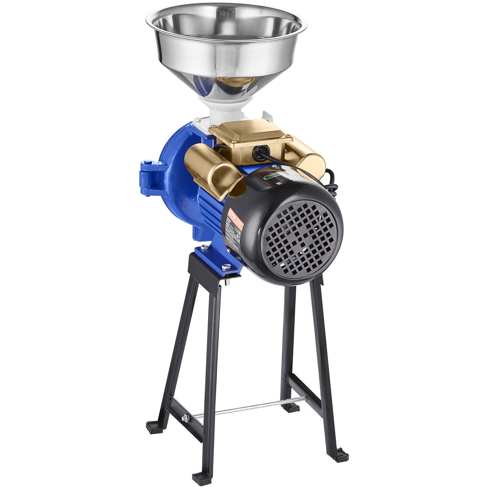 VEVOR Mulino Elettrico per Cereali, Mulino per Mais con Imbuto, Macchina per Polvere Spessore Regolabile, Mulino per Cereali per Farina Impieghi Gravosi, Macina a Secco o Umido, Macina Spezie 3000 W