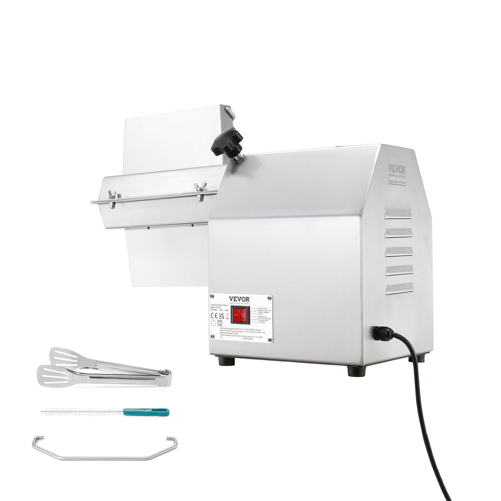 VEVOR Batticarne Commerciale Elettrico 750W Macchina per Intenerire Carne 67 Lame in Acciaio Inossidabile Strumento per Intenerire Carne per Preparare Bistecche di Pollo Maiale, Batticarne Elettrico