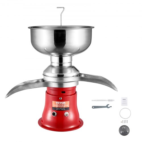 VEVOR Separatore Centrifugo per Crema di Latte Rosso, Macchinetta Separatore Crema Elettrico Acciaio Inox 304 100 L/H 10500 Giri/min, Scrematrice Centrifuga per Crema Formaggio Dolci 30 W, 100-240 V