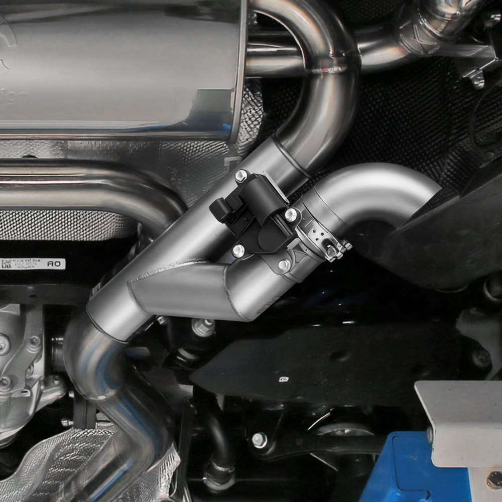 VEVOR Tubo Scarico per Auto Universale, Set di Valvole di Scarico Universali in Acciaio Inossidabile da 6,35 mm, Tubo a Y, con Scatola di Controllo Remoto, per Camion, Berline e Auto Sportive