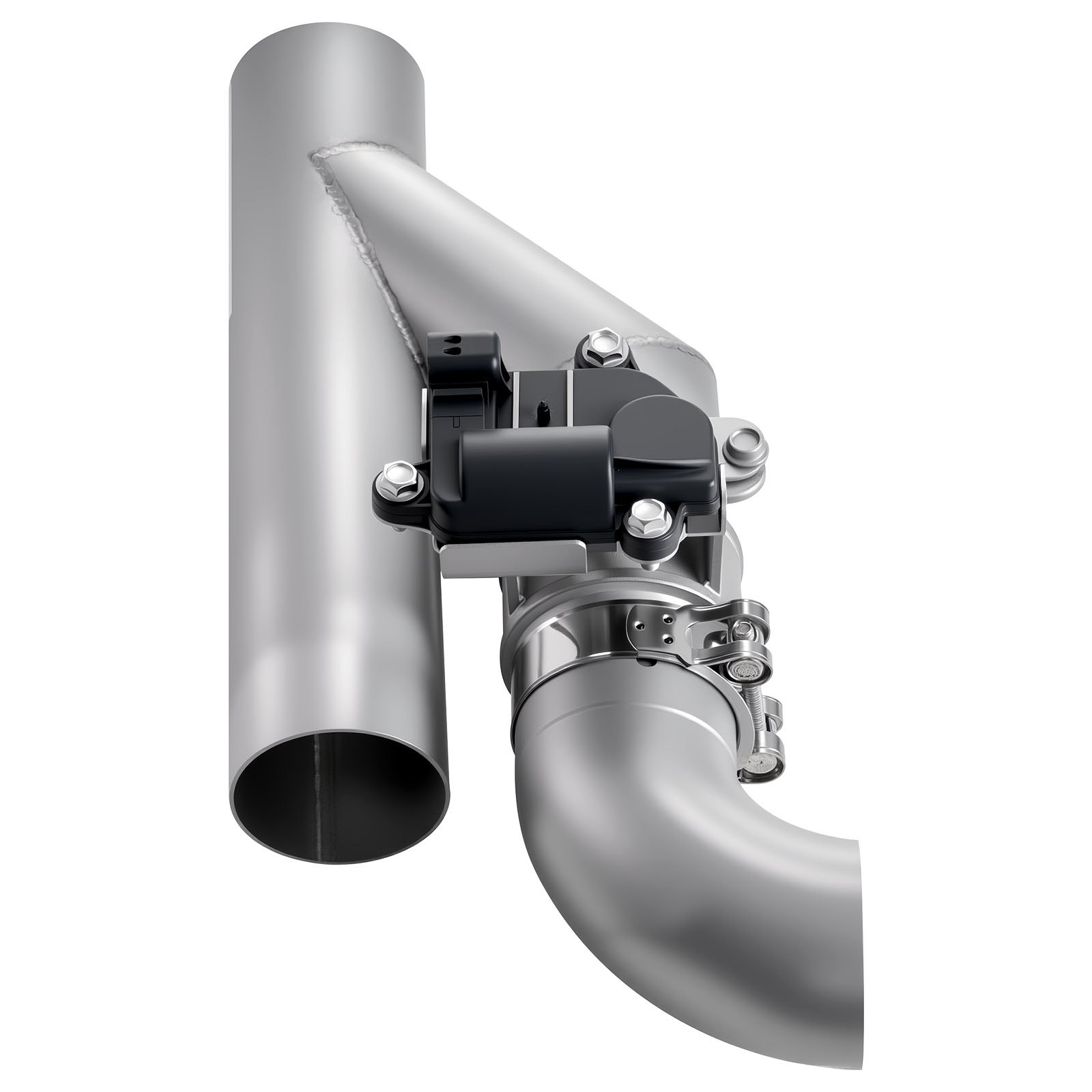 VEVOR Tubo Scarico per Auto Universale, Set di Valvole di Scarico Universali in Acciaio Inossidabile da 6,35 mm, Tubo a Y, con Scatola di Controllo Remoto, per Camion, Berline e Auto Sportive