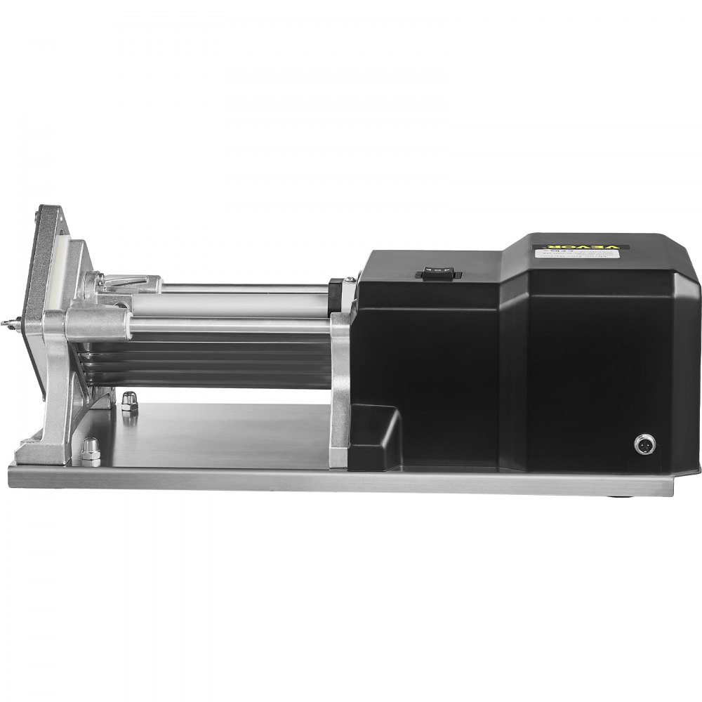 VEVOR Macchina Tagliatrice Elettrica di Patate Verdure Frutte 3 Lame di Ricambio, Tagliatutto Elettrico per Patate Fritte in Acciaio Inox Orizzontale 4 Stampi Lame per Ricambio, Tagliapatate Elettrico